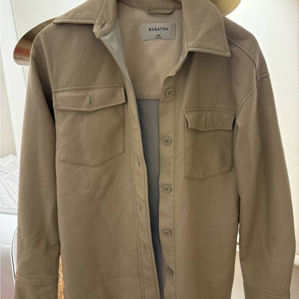aritzia babaton leather jacket 2XS